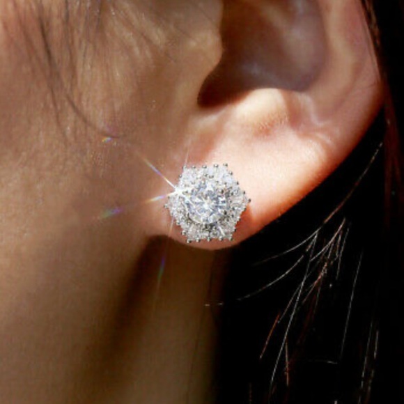 925 Silver Stud Earrings for Women A Pair set - Picture 6 of 8